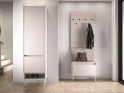 Meuble à chaussures 1 portes 69 cm grège DIOCE