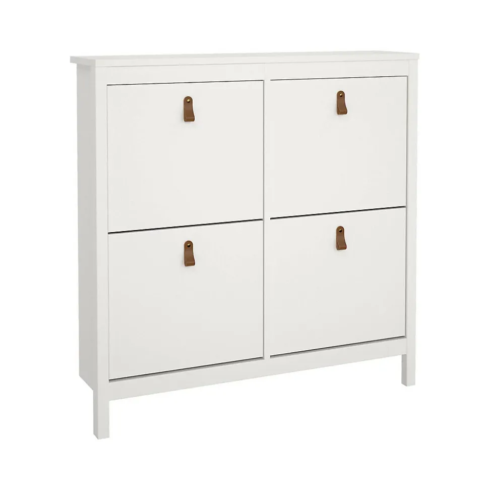 Meuble à chaussures Actinidia, Meuble à chaussures, Armoire d'entrée polyvalente, Rangement pour chaussures, 103x25 h103 cm, Blanc