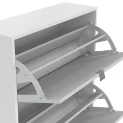 Meuble à chaussures Aepytus, Meuble à chaussures, Armoire d'entrée polyvalente, Rangement pour chaussures, 70x24 h162 cm, Blanc