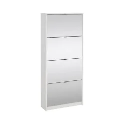 Meuble à chaussures Aepytus, Meuble à chaussures, Armoire d'entrée polyvalente, Rangement pour chaussures, 70x24 h162 cm, Blanc
