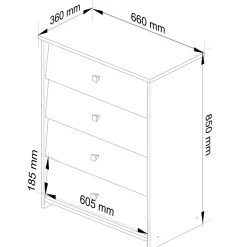 Meuble à chaussures AKORD RUBIN Blanc 66 cm 4 portes façade Blanche 4 étagères 66x36x85 cm