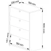 Meuble à chaussures AKORD Chêne Sonoma 60 cm 4 portes façade Chêne Sonoma 4 étagères 60x33x80 cm