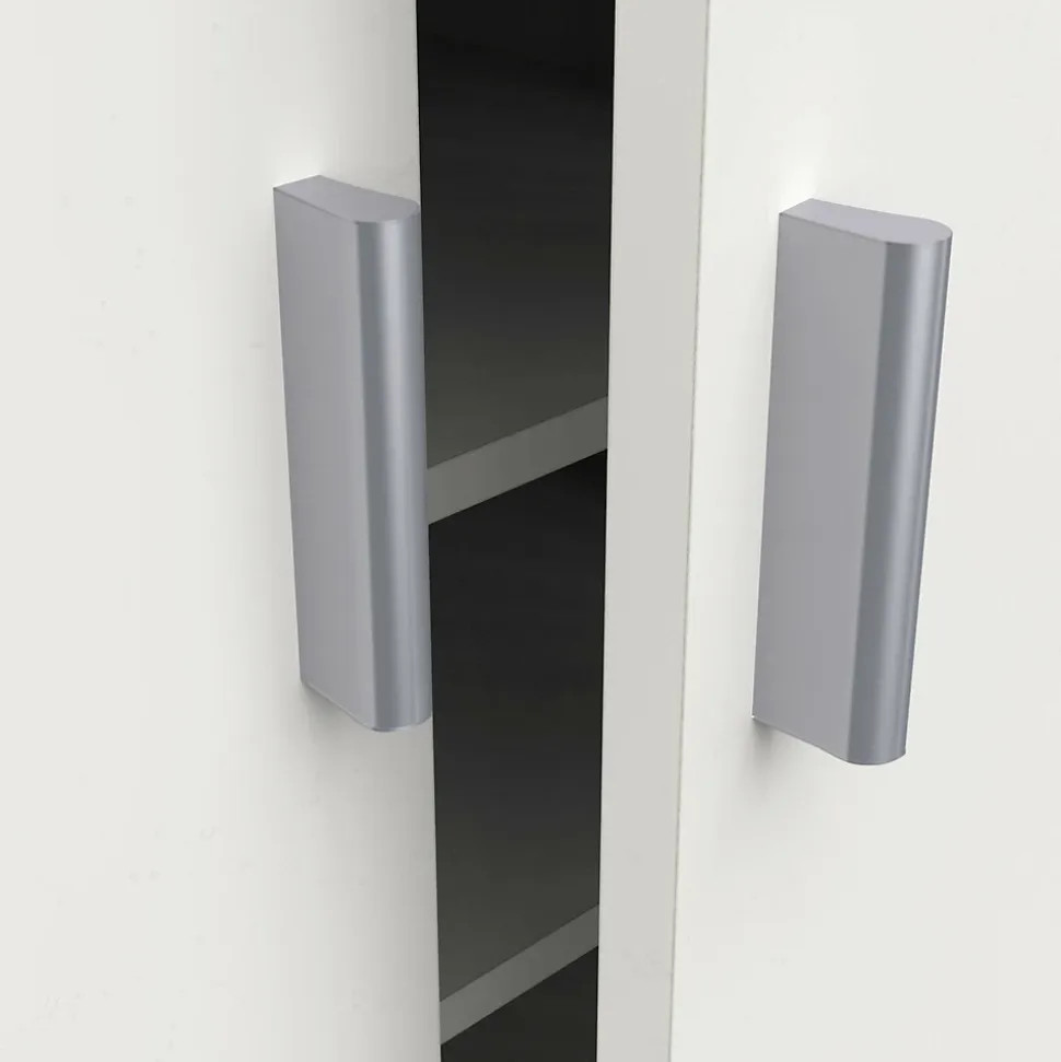 Meuble à chaussures Alcudia, Etagere à chaussures peu encombrante, Armoire polyvalente avec 5 Etageres, 55x36h108 cm, Blanc