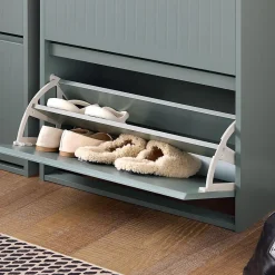 Meuble à Chaussures avec 3 Abattants pour Petite Entrée Couloir, FSR165-H-HG, SoBuy