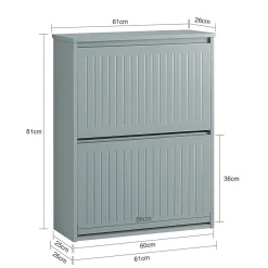 Meuble à Chaussures avec 3 Abattants pour Petite Entrée Couloir, FSR165-H-HG, SoBuy