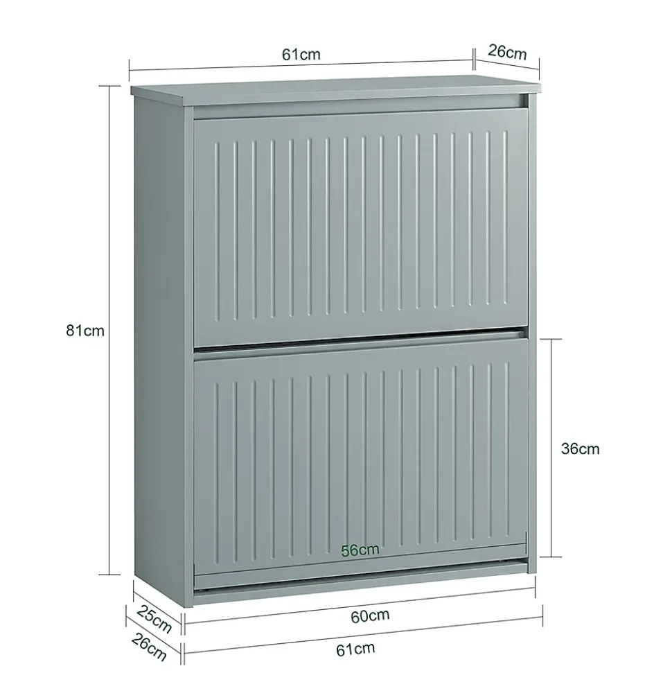 Meuble à Chaussures avec 3 Abattants pour Petite Entrée Couloir, FSR165-H-HG, SoBuy