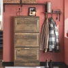 Meuble à Chaussures avec 3 Abattants pour Entrée Couloir, FSR137-L-F, SoBuy