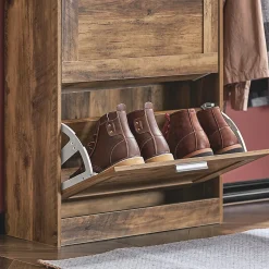 Meuble à Chaussures avec 3 Abattants pour Entrée Couloir, FSR137-L-F, SoBuy
