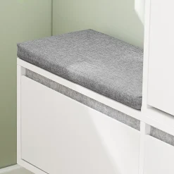 Meuble à Chaussures avec 2 Abattants, 2 Portes, 2 Tiroirs et Coussin, FSR134-W, SoBuy
