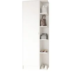 Meuble à chaussures Beaux Meubles Pas Chers BST18-06 Blanc 15 paires
