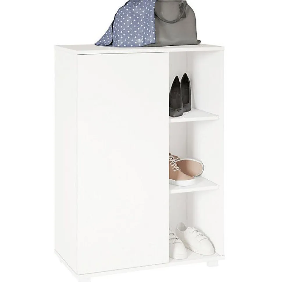 Meuble à chaussures Beaux Meubles Pas Chers BST21-06 Blanc 67.5x96.5x35 cm