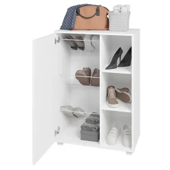 Meuble à chaussures Beaux Meubles Pas Chers BST21-06 Blanc 67.5x96.5x35 cm