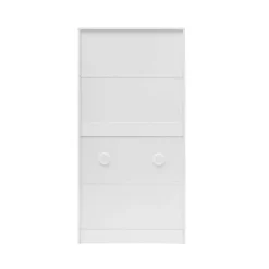 Meuble à Chaussures Blanc MDF 3 Portes pour 12 Paires pour Entrées