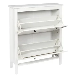 Meuble à chaussures Elisabeth avec 2 portes - Blanc