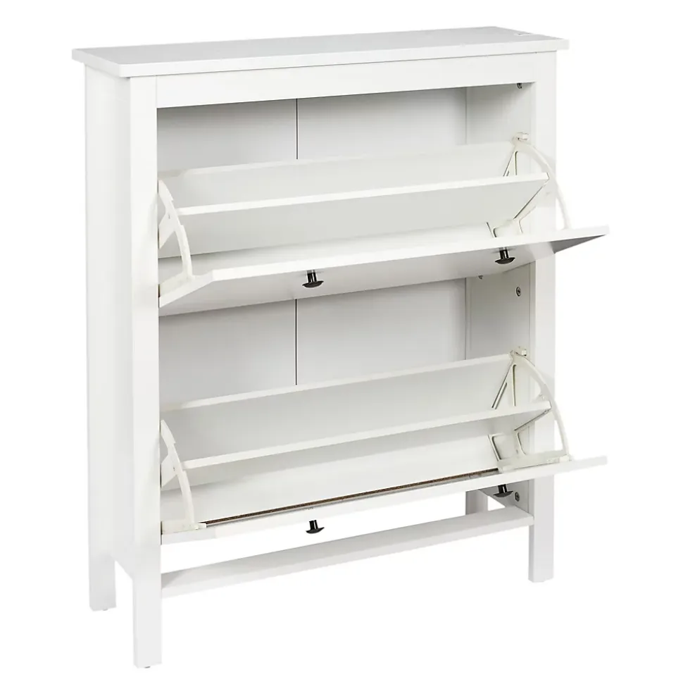 Meuble à chaussures Elisabeth avec 2 portes - Blanc