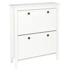 Meuble à chaussures Elisabeth avec 2 portes - Blanc