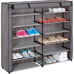 Meuble à chaussures en tissu VIOLA, 12 tablettes