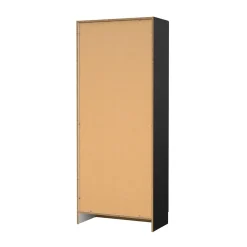Meuble à chaussures Erinni, Meuble à chaussures, Armoire d'entrée polyvalente, Rangement pour chaussures, 69x35 h170 cm, Noir