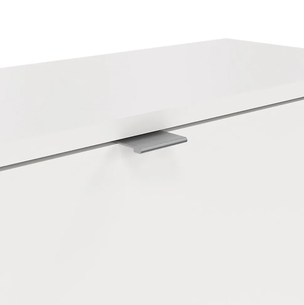 Meuble à chaussures Irina, Meuble à chaussures, Armoire d'entrée polyvalente, Rangement pour chaussures, 70x24 h124 cm, Blanc