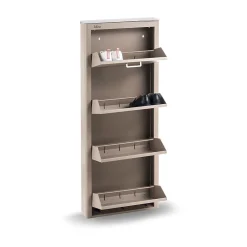 Meuble à chaussures KIBO 4 compartiments gain de place grande capacité jusqu'à 12 paires