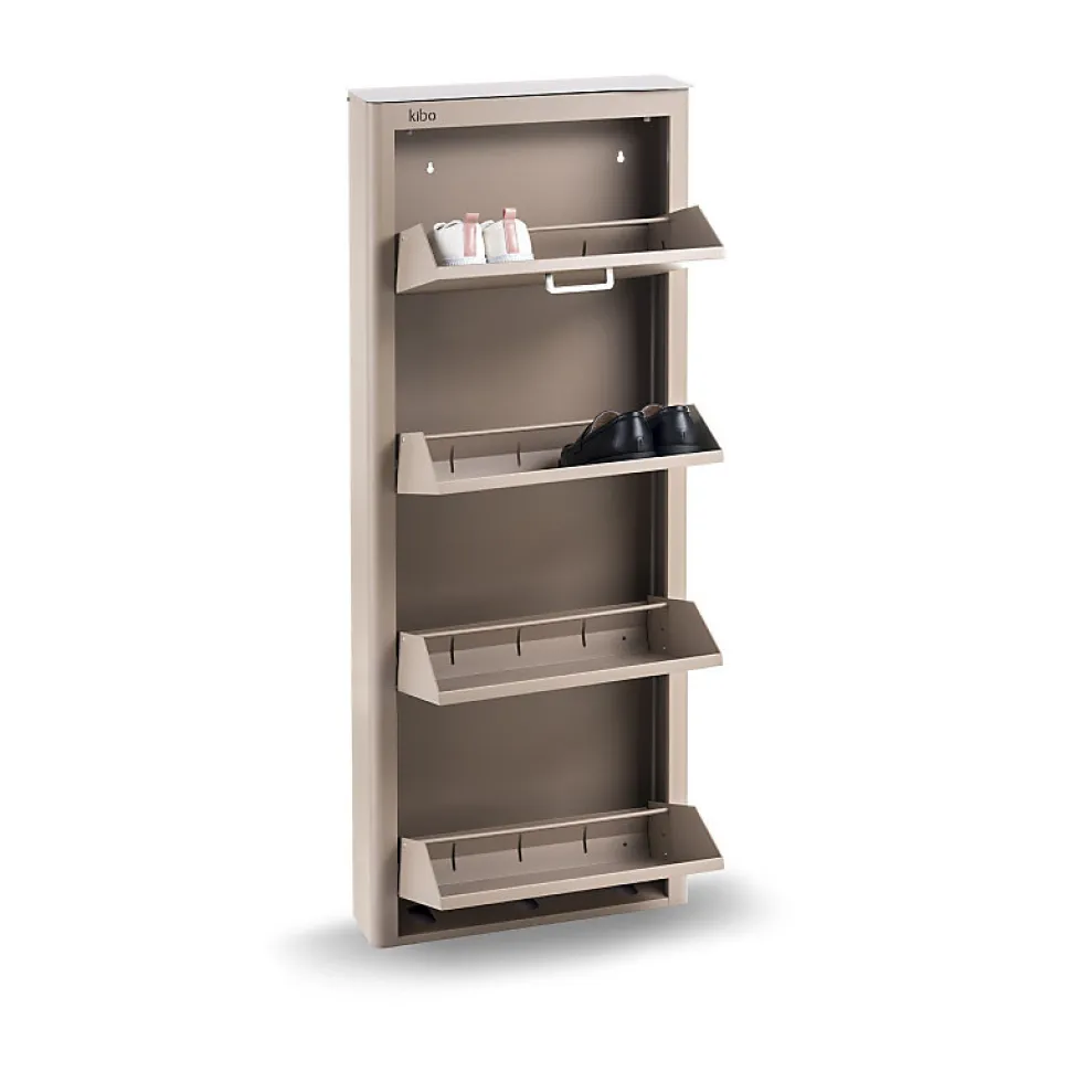 Meuble à chaussures KIBO 4 compartiments gain de place grande capacité jusqu'à 12 paires
