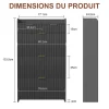 Meuble à chaussures noir moderne avec étagère supérieure et rangement compartimenté, 1 tiroirs, bacs pratiques