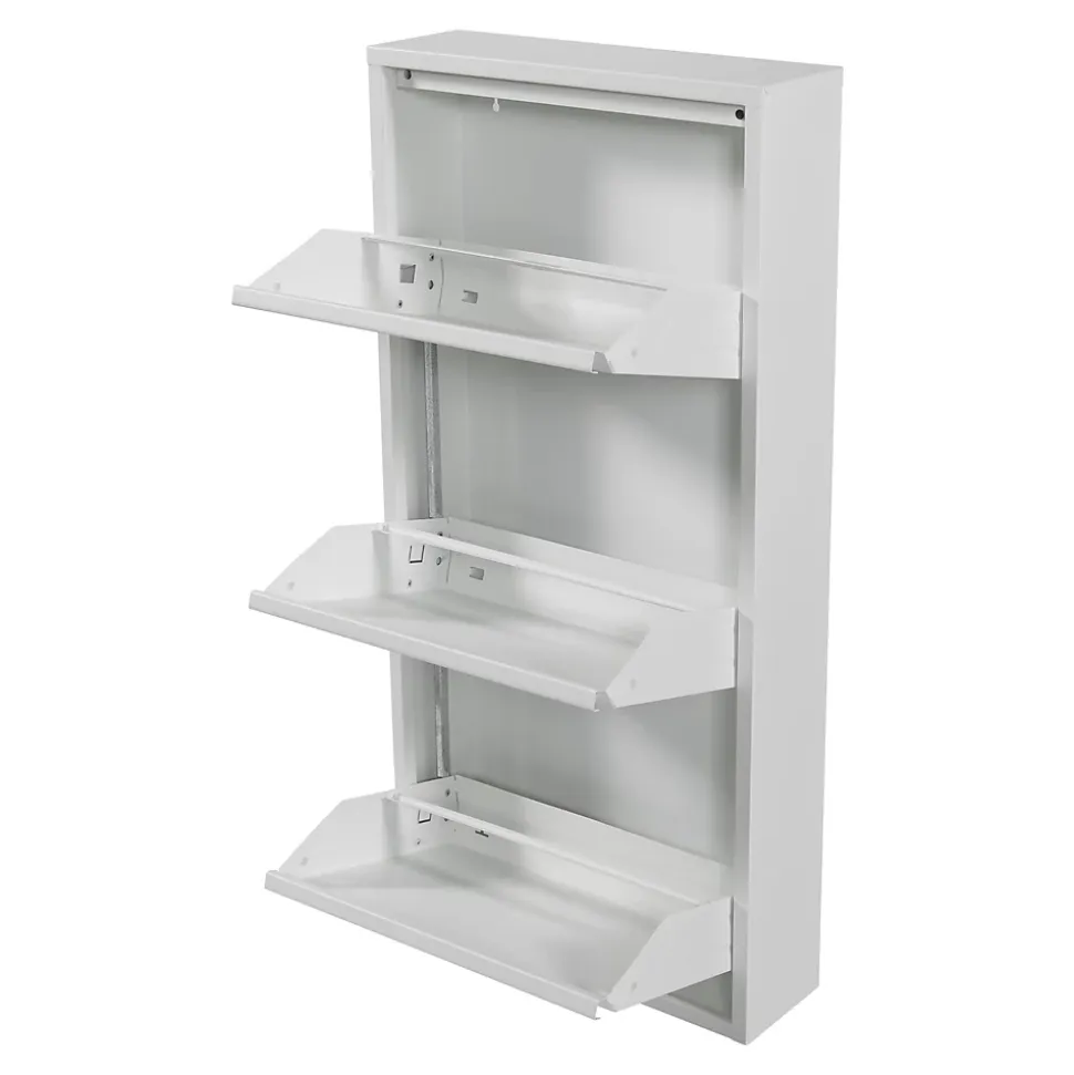 Meuble à chaussures Sokndal à 3 tiroirs inclinables blanc en.casa