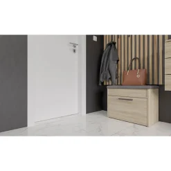 Meuble à chaussures style scandinave entrée - 60x35x49 - Banc avec rangement-PARMI