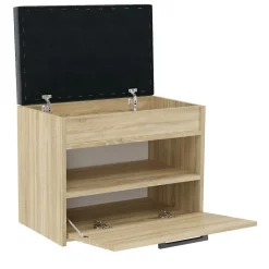 Meuble à chaussures style scandinave entrée - 60x35x49 - Banc avec rangement-PARMI