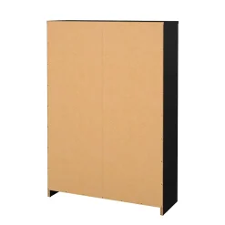 Meuble à chaussures Theophile, Meuble à chaussures, Armoire d'entrée polyvalente, Rangement pour chaussures, 70x24 h101 cm, Noir