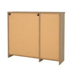 Meuble à chaussures Todd, Meuble à chaussures, Armoire d'entrée polyvalente, Rangement pour chaussures, 109x32 h93 cm, Chêne clair
