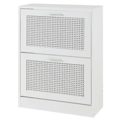 Meuble à chaussures Vesilahti 80 x 60 x 24 cm blanc en.casa