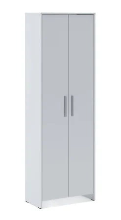 Meuble à chaussures Vinadio, Meuble à chaussures, Armoire d'entrée polyvalente, Rangement pour chaussures, 65x38h197 cm, Blanc