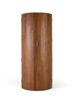 Meuble bar à 2 portes en bois d'acacia massif