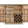Meuble bar à 2 portes en bois de manguier