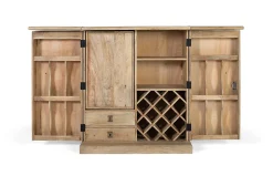 Meuble bar à 2 portes en bois de manguier