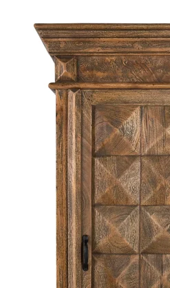 Meuble bar avec porte d'entrée en bois de manguier