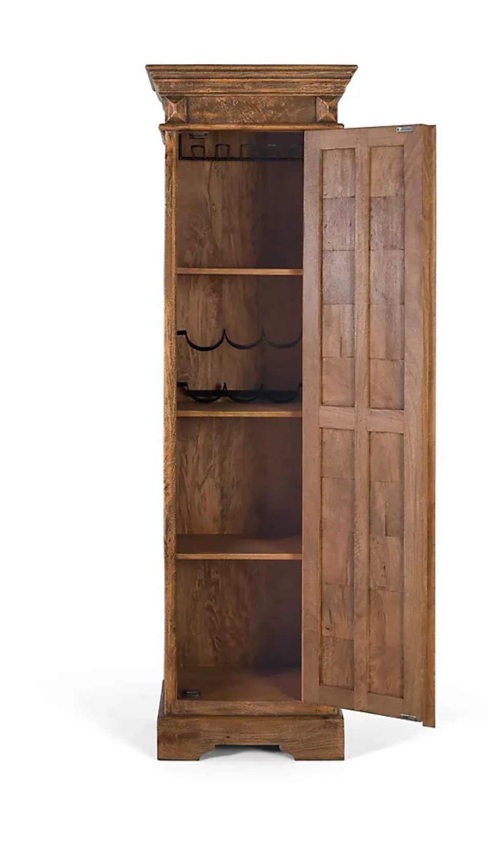Meuble bar avec porte d'entrée en bois de manguier