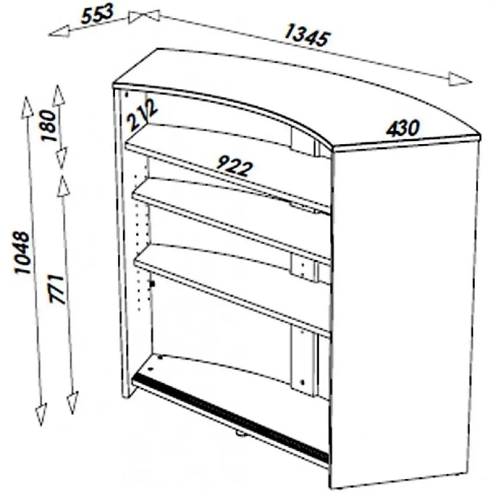 Meuble bar Beaux Meubles Pas Chers blanc 134,5 cm bois