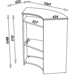Meuble bar BEAUX MEUBLES PAS CHERS Noir 106,9x53,3x104,8 cm
