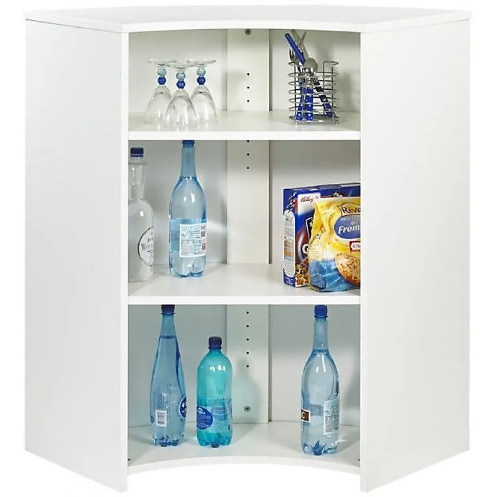 Meuble bar blanc SIMMOB SNACK106BL 107 cm bois mélaminé