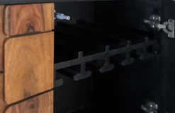 Meuble bar en bois de manguier massif et effet tridimensionnel Sheezam