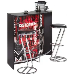 Meuble bar Rock 451 SIMMOB Noir 1345x55x1048 mm
