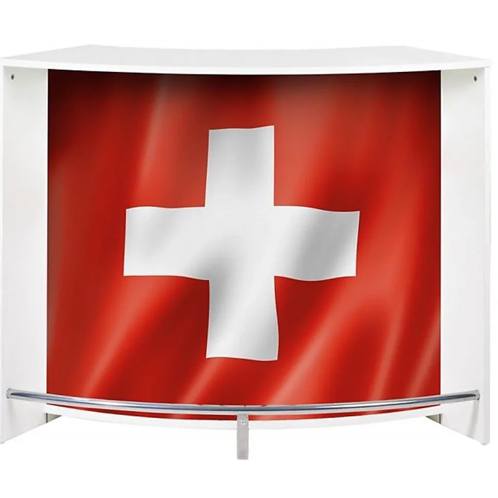 Meuble bar SIMMOB 135 cm blanc réversible bois