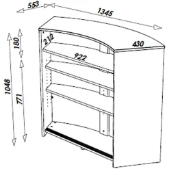 Meuble bar SIMMOB Rock 451 blanc L 134.5 P 55.3 H 104.8 cm