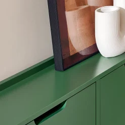 Meuble Chaussure,Armoire à Chaussures, Meuble de Rangement,Pieds en Fer,Vert,FSR100-SY,SoBuy