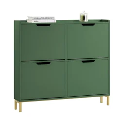 Meuble Chaussure,Armoire à Chaussures, Meuble de Rangement,Pieds en Fer,Vert,FSR100-SY,SoBuy