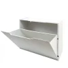 Meuble chaussures Darmitan, Meuble chaussures peu encombrante, Meuble à chaussures 1 porte, 51x17h40 cm, Blanc