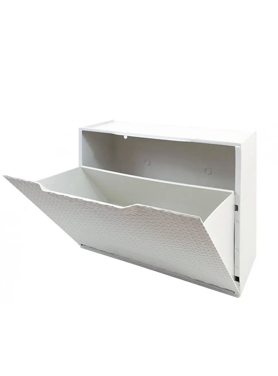 Meuble chaussures Darmitan, Meuble chaussures peu encombrante, Meuble à chaussures 1 porte, 51x17h40 cm, Blanc