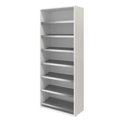 Meuble chaussures ouvert blanc 7 étagères GoodHome Atomia H. 187,5 x L. 75 x P. 35 cm